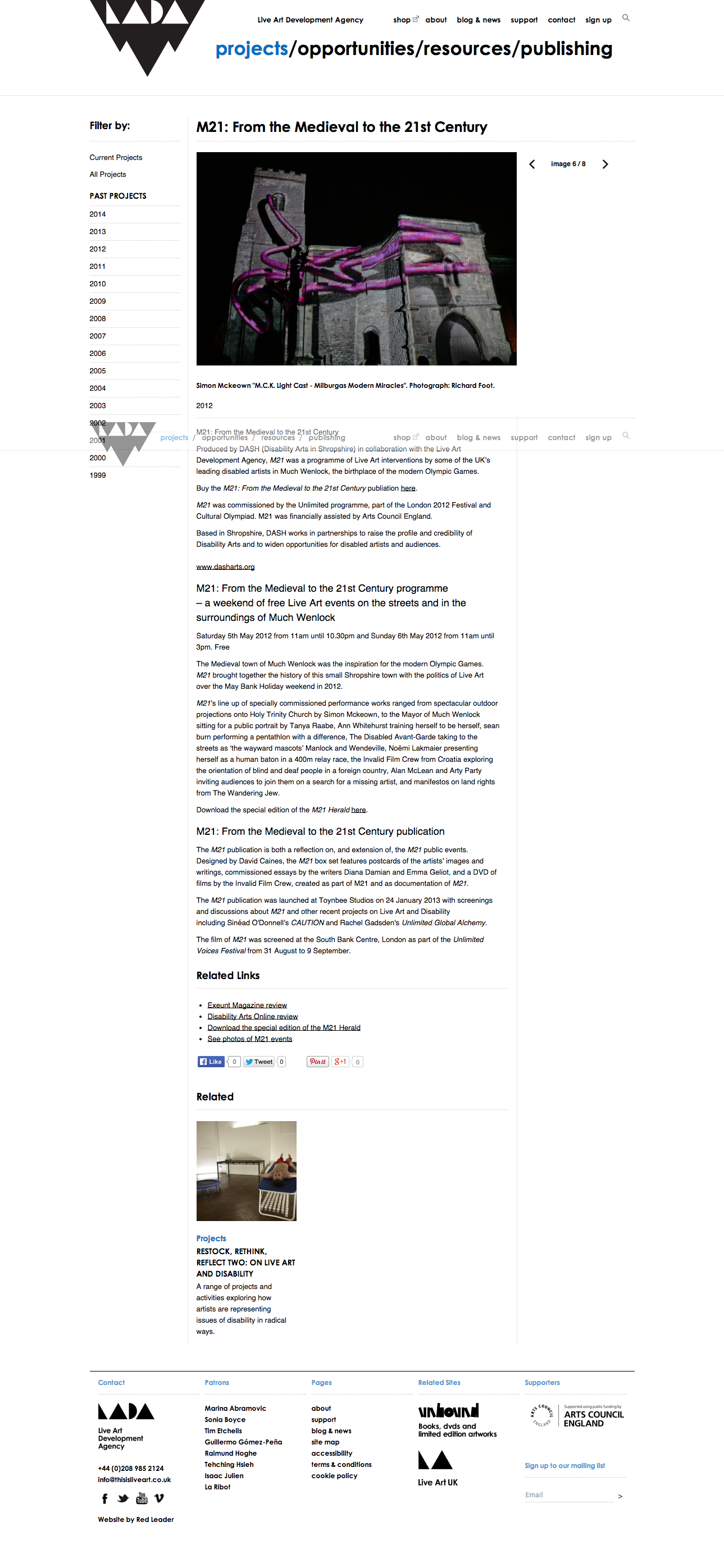 M21 From the Medieval to the 21st Century Projects Live Art Development Agency.png